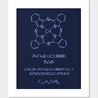 Pigment Molecules Phthalocyanine Blue Posters and Art